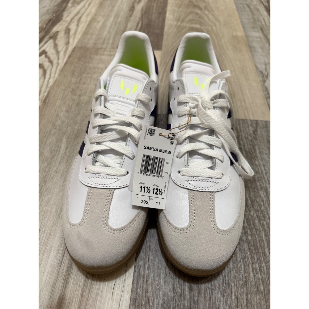 Adidas Samba Messi White Purple Men Sneakers IH8161‎ Size 11.5 NEW - Picture 2 of 6